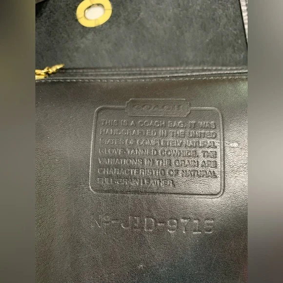 💕👜Vintage Coach Black Leather Crossbody Satchel💕👜 - Picture 8 of 11